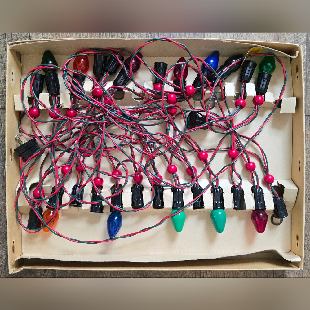 Vintage Noma Christmas Lights 25 Lights Original Box C7 - Picture 5 of 7